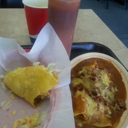 Taco Treat - Enchiladas and part of a corn taco Mmmm!