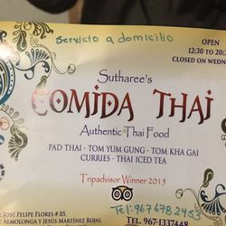 Comida Thai - Por si no quieres esperar tanto, pide antes de llegar.