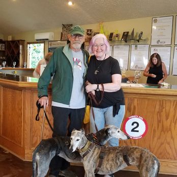 Thirsty Owl Wine Company - Our Spanish Greyhound (Galgo) girls were welcome here! - Wineries Near Me - Ovid, New York