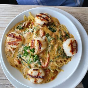 Dry Dock Waterfront Grill - Scallops pasta - Seafood Near Me - Longboat Key, Florida