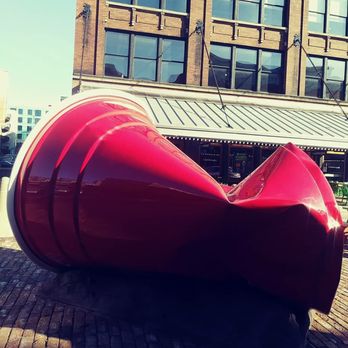 Sculpture Milwaukee - Red Solo Cup, Third Ward - Public Art Near Me - Milwaukee, Wisconsin Sculpture Milwaukee - Red Solo Cup, Third Ward - Public Art Near Me - Milwaukee, Wisconsin