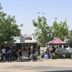 Food truck and seating area