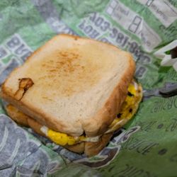Anita's New Mexico Style Mexican Food - Sausage egg and cheese breakfast sandwich