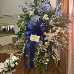 Hillside-Chatham Florist - Ocean Breeze with Orchids added.