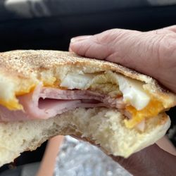 The Forks Mercantile - Ham & cheese breakfast Sammie $4.50