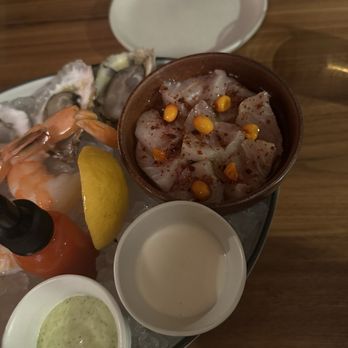 Tesiny - small plateau with hamachi crudo - Wine Bars Near Me - Philadelphia, Pennsylvania