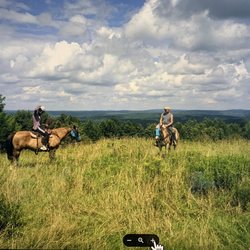 Skyhold Ranch - Happy Cowboys at the trail's summit.