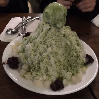 Double Chin Modern Asian Restaurant - Green tea shaved ice. - Asian Fusion Near Me - Boston, Massachusetts Double Chin Modern Asian Restaurant - Green tea shaved ice. - Asian Fusion Near Me - Boston, Massachusetts
