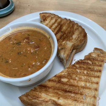 Cream & Amber - Grilled cheese with turkey, I think? Side soup - Cafes Near Me - Hopkins, Minnesota Cream & Amber - Grilled cheese with turkey, I think? Side soup - Cafes Near Me - Hopkins, Minnesota