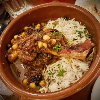 Cafe Mogador - Lamb Shank Tagine - Moroccan Near Me - Brooklyn, New York Cafe Mogador - Lamb Shank Tagine - Moroccan Near Me - Brooklyn, New York