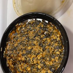 Sunbim African American Caribbean Cuisine - Egusi with pounded yam