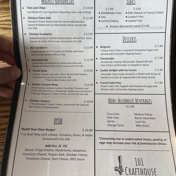 101 Crafthouse - Menu - Pizza Near Me - Richmond, Virginia