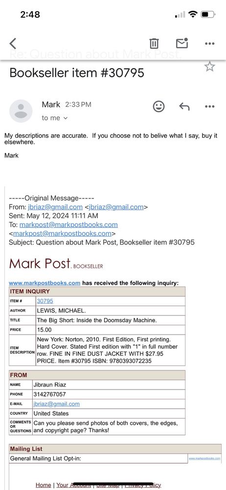 Mark Post  Bookseller Logo