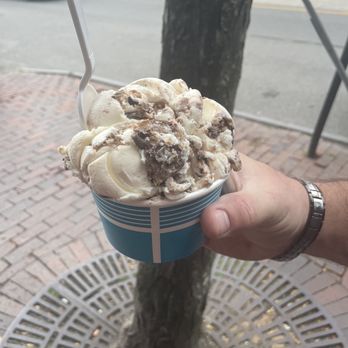 Coastal Creamery - Maine tracks , it has peanut butter cups, fudge and vanilla Ice cream in a cup - Ice Cream & Frozen Yogurt Near Me - Portland, Maine Coastal Creamery - Maine tracks , it has peanut butter cups, fudge and vanilla Ice cream in a cup - Ice Cream & Frozen Yogurt Near Me - Portland, Maine