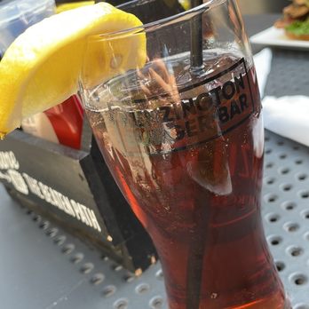 Kenzington Burger Bar - a glass of soda with a lemon wedge - Gastropubs Near Me - Barrie, Ontario