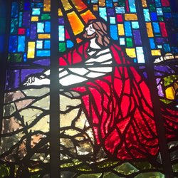 West Asheville Baptist Church & Family Life Center - Stained glass in the foyer of Jesus