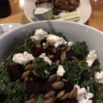 Rooster - Kale salad and hoisin wings. Sooo good. - New American Near Me - Newington, Connecticut Rooster - Kale salad and hoisin wings. Sooo good. - New American Near Me - Newington, Connecticut
