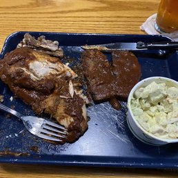 Smoked Chicken and Brisket with coleslaw Smoked Chicken and Brisket with coleslaw