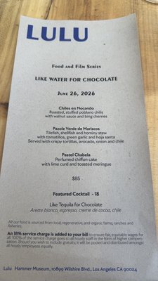 Menu photo 2 LULU Restaurant LA Los Angeles, CA Menu photo 2 LULU Restaurant LA Los Angeles, CA