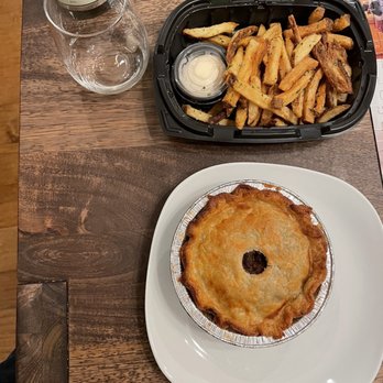 Dear Margaret - Tortiere with fries. - French Near Me - Chicago, Illinois
