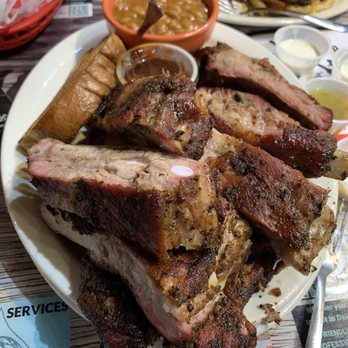 Cafe 66 - Full slab of St Louis Ribs. The best Q I've ever had! A must! Light smoke, tender and incredible flavor. - Barbeque Near Me - Vero Beach, Florida Cafe 66 - Full slab of St Louis Ribs. The best Q I've ever had! A must! Light smoke, tender and incredible flavor. - Barbeque Near Me - Vero Beach, Florida