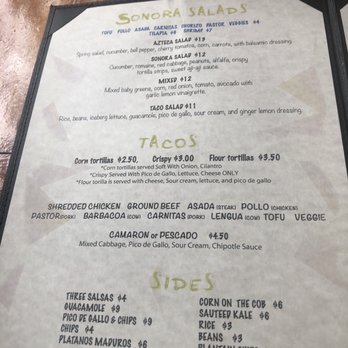 Sonora - Menu - Bars Near Me - Brooklyn, New York Sonora - Menu - Bars Near Me - Brooklyn, New York