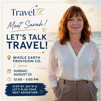 Travel TK - Travel Talk at Whole Earth Provision!
Planning a getaway, dreaming about your next adventure, or just curious about where to go next? - Travel Services Near Me - Austin, Texas Travel TK - Travel Talk at Whole Earth Provision!
Planning a getaway, dreaming about your next adventure, or just curious about where to go next? - Travel Services Near Me - Austin, Texas