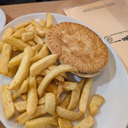 Beef pie and chips Beef pie and chips
