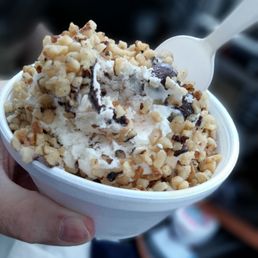 a hand holding a bowl of ice cream a hand holding a bowl of ice cream