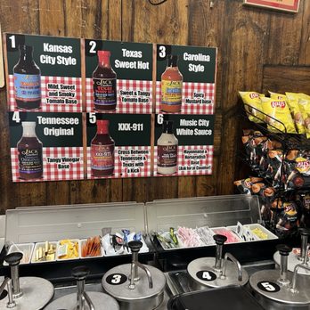 Jacks Bar-B-Que - Sauce bar! - Barbeque Near Me - Nashville, Tennessee Jacks Bar-B-Que - Sauce bar! - Barbeque Near Me - Nashville, Tennessee