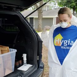 Hygia Healthcare - The Hygia nurses suiting up during the education training.
