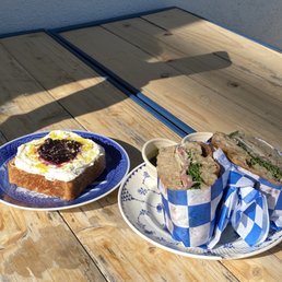 Blueberry Ricotta Toast and Prosciutto Sandwich