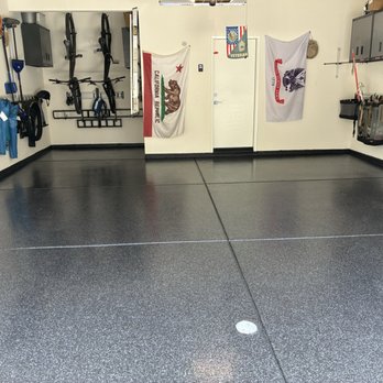 Pristine Epoxy Floor Coatings - Completed garage floor. - Flooring Near Me - El Cajon, California Pristine Epoxy Floor Coatings - Completed garage floor. - Flooring Near Me - El Cajon, California