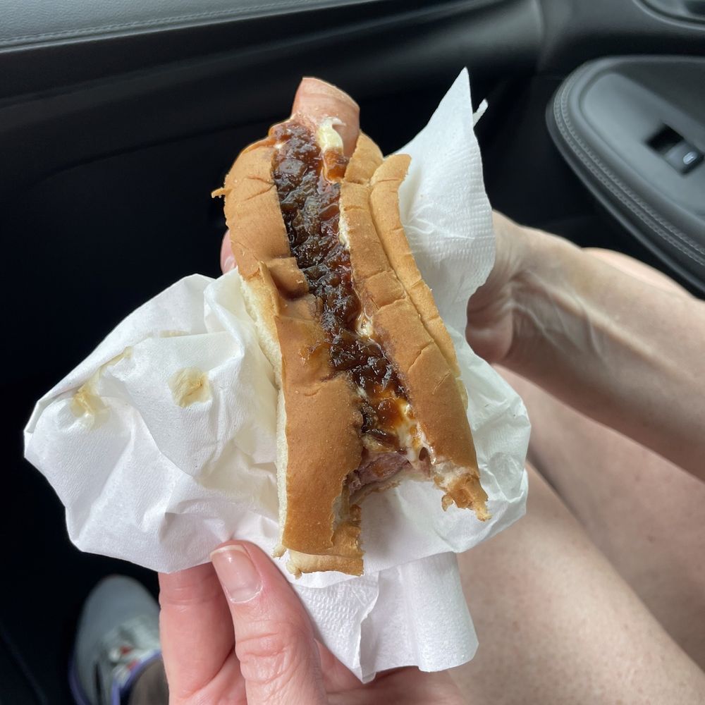Flo's special hotdog. Flo's special hotdog.