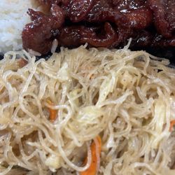 Manila Hawaiian Hut - Pancit and pork tocino