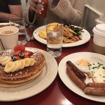 CAFÉ LULUc - Pancakes and eggs and sausage - French Near Me - Brooklyn, New York CAFÉ LULUc - Pancakes and eggs and sausage - French Near Me - Brooklyn, New York