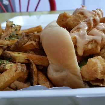 Sal's Gumbo Shack - Remy Style Shrimp Po' Boy with Fries - Seafood Near Me - Long Beach, California