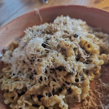 Leonetta - Black Truffle Mafaldine- Wild mushrooms, mascarpone, and parmesan. $45. Good to share/a bit too rich/salty - Mediterranean Near Me - New York, New York Leonetta - Black Truffle Mafaldine- Wild mushrooms, mascarpone, and parmesan. $45. Good to share/a bit too rich/salty - Mediterranean Near Me - New York, New York