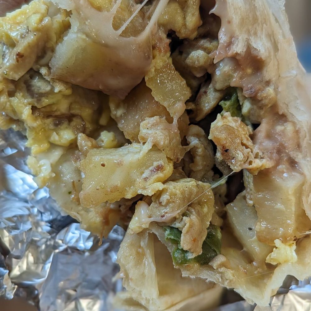 Tacos Madres - Chicken breakfast burrito and absolutely the best I've had in a while because it tastes just like how mom used to make it. - Tacos Near Me - Baldwin Park, California Tacos Madres - Chicken breakfast burrito and absolutely the best I've had in a while because it tastes just like how mom used to make it. - Tacos Near Me - Baldwin Park, California