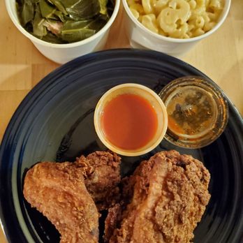Soul Bites - Soul plate with collard green and mac & cheese - Soul Food Near Me - Santa Barbara, California