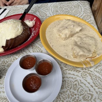 Janet's Montana Cafe - Cinnamon roll - half order biscuits and gravy - salsa - American Near Me - Alpine, California Janet's Montana Cafe - Cinnamon roll - half order biscuits and gravy - salsa - American Near Me - Alpine, California