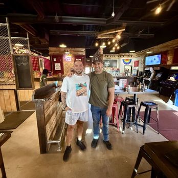 Social Axe Throwing - Us in the main area - Axe Throwing Near Me - Gilbert, Arizona