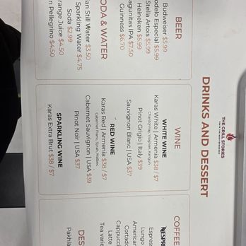 The Grill Stories - Drinks and dessert menu - Mediterranean Near Me - San Fernando, California The Grill Stories - Drinks and dessert menu - Mediterranean Near Me - San Fernando, California