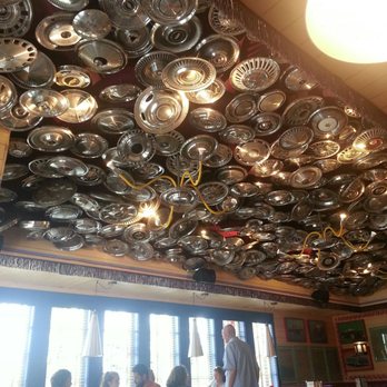 Chuy's - Cool, car hubcap ceiling decor. It gives the dining room an intetesting Mexican diner/cantina atmosphere. - Tex-Mex Near Me - Noblesville, Indiana Chuy's - Cool, car hubcap ceiling decor. It gives the dining room an intetesting Mexican diner/cantina atmosphere. - Tex-Mex Near Me - Noblesville, Indiana