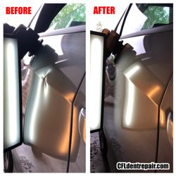 Central Florida Dent Repair - Recent paintless dent repair on body line of 2018 Honda Civic.