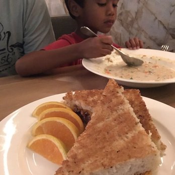 Earls Kitchen + Bar - Clam chowder and kids grilled cheese and we added a patty! So good! - Cocktail Bars Near Me - Plano, Texas