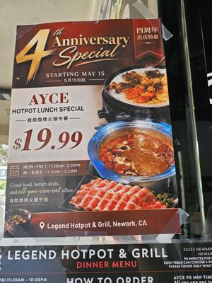 Menu photo 1 Legend Hotpot & Grill Newark, CA Menu photo 1 Legend Hotpot & Grill Newark, CA