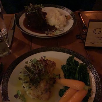 Grand Vin - Parmesan encrusted halibut and short ribs - Wine Bars Near Me - Hoboken, New Jersey Grand Vin - Parmesan encrusted halibut and short ribs - Wine Bars Near Me - Hoboken, New Jersey