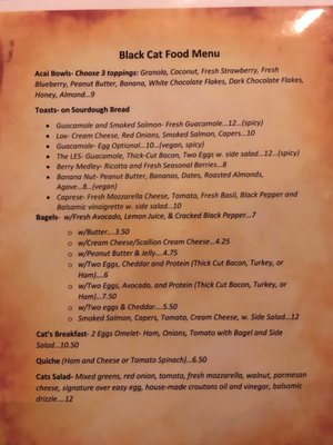 Menu photo 3 Black Cat LES New York, NY