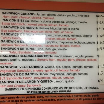 Sandwich King - a menu for sandwiches and sandwiches - Sandwiches Near Me - Miami, Florida
